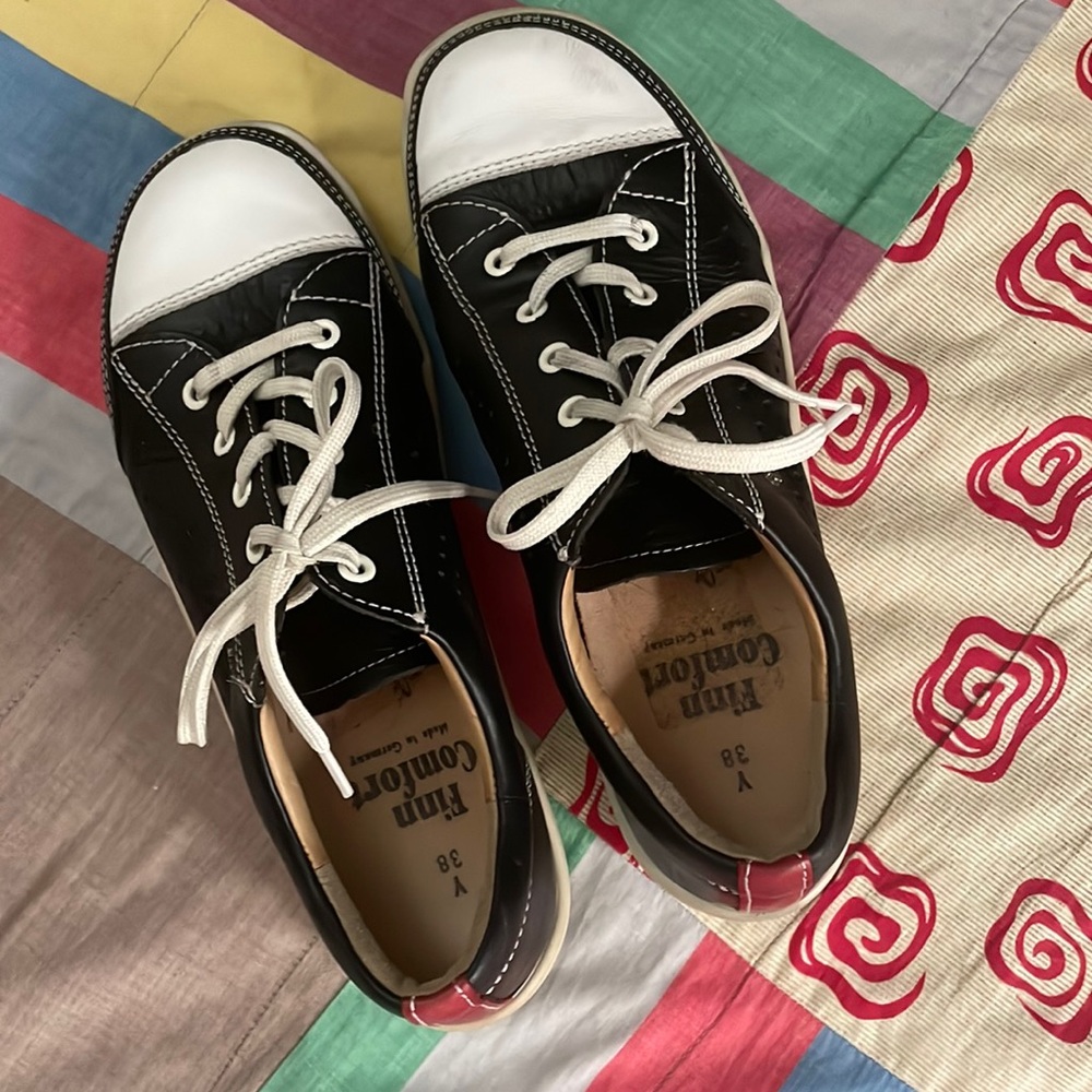 Red whit and blue Finn Comfort Sneakers.